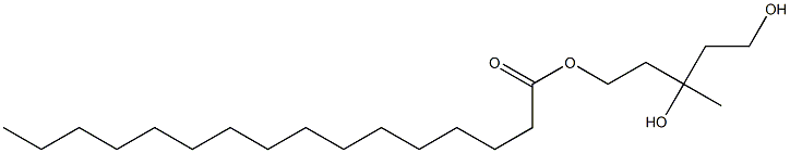 Palmitic acid 3,5-dihydroxy-3-methylpentyl ester Struktur