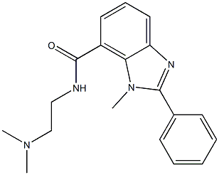 N-[2-(Dimethylamino)ethyl]-2-phenyl-1-methyl-1H-benzimidazole-7-carboxamide,,结构式