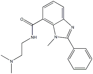 N-[2-(Dimethylamino)ethyl]-2-phenyl-1-methyl-1H-benzimidazole-7-carboxamide 结构式