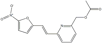 Acetic acid [6-[2-(5-nitro-2-furyl)ethenyl]-2-pyridyl]methyl ester,,结构式