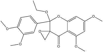 2-Ethoxy-2,3-dihydro-5,7-dimethoxy-2-(3,4-dimethoxyphenyl)spiro[4H-1-benzopyran-3,2'-oxiran]-4-one Structure