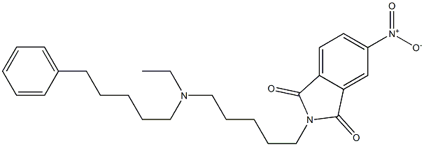 N-[5-[Ethyl[5-(phenyl)pentyl]amino]pentyl]-5-nitrophthalimide Struktur