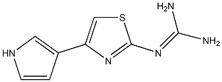 N-(Diaminomethylene)-4-(1H-pyrrole-3-yl)thiazole-2-amine,,结构式