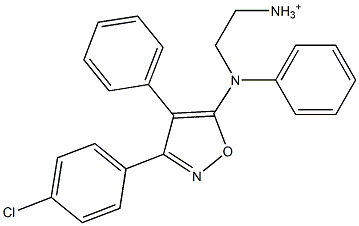 2-[フェニル[3-(4-クロロフェニル)-4-フェニルイソオキサゾール-5-イル]アミノ]エタンアミニウム 化学構造式