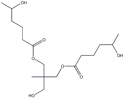 Bis(5-hydroxyhexanoic acid)2-(hydroxymethyl)-2-methyl-1,3-propanediyl ester 结构式