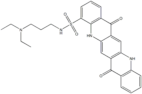 N-[3-(Diethylamino)propyl]-5,7,12,14-tetrahydro-7,14-dioxoquino[2,3-b]acridine-4-sulfonamide Structure