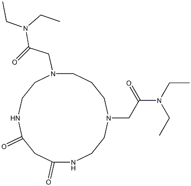 1,11-Bis[(diethylamino)carbonylmethyl]-1,4,8,11-tetraazacyclotetradecane-5,7-dione Structure