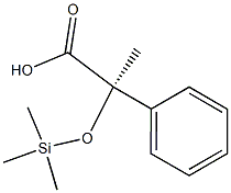 (R)-2-(トリメチルシリルオキシ)-2-フェニルプロピオン酸 化学構造式