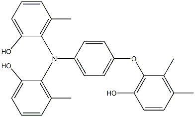 N,N-Bis(2-hydroxy-6-methylphenyl)-4-(6-hydroxy-2,3-dimethylphenoxy)benzenamine,,结构式