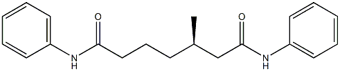 [R,(+)]-3-Methyl-N,N'-diphenylheptanediamide Struktur