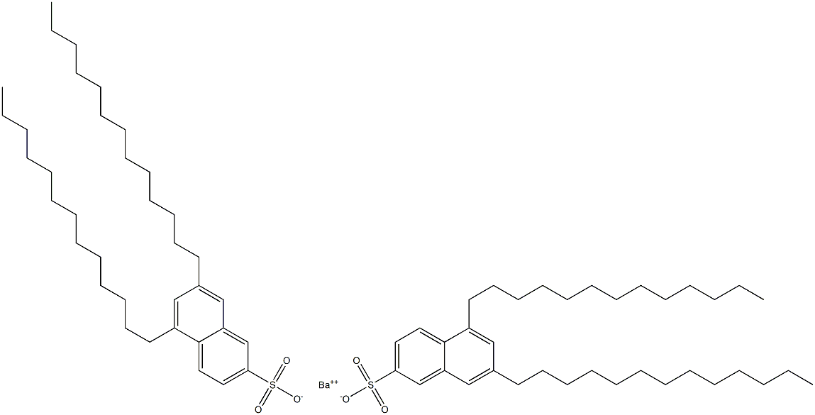 ビス(5,7-ジトリデシル-2-ナフタレンスルホン酸)バリウム 化学構造式