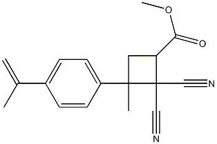 2,2-Dicyano-3-methyl-3-[4-(1-methylvinyl)phenyl]cyclobutane-1-carboxylic acid methyl ester|