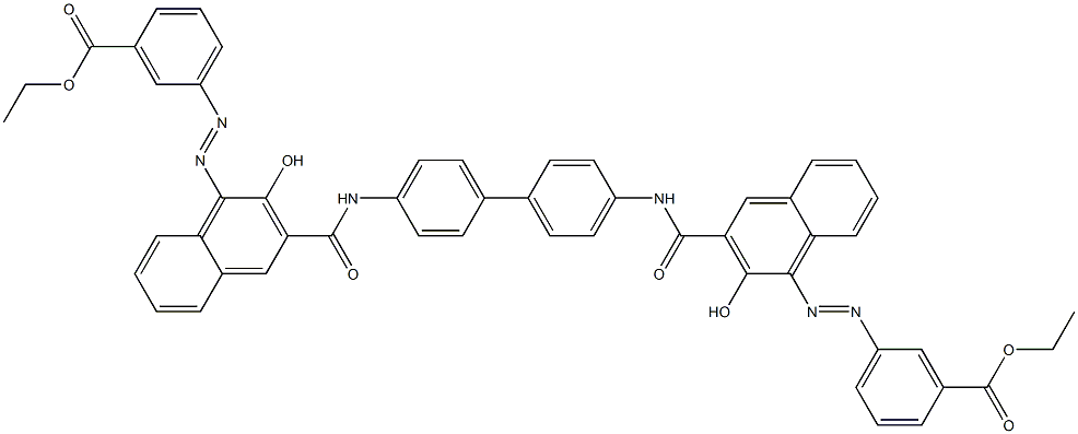 4,4'-Bis[1-[[3-(ethoxycarbonyl)phenyl]azo]-2-hydroxy-3-naphthoylamino]biphenyl|