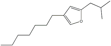 3-Heptyl-5-isobutylfuran Structure