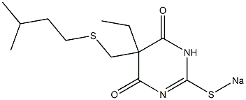 5-Ethyl-5-(isopentylthiomethyl)-2-sodiothio-4,6(1H,5H)-pyrimidinedione Structure