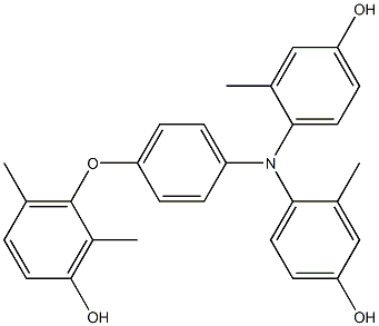 N,N-Bis(4-hydroxy-2-methylphenyl)-4-(3-hydroxy-2,6-dimethylphenoxy)benzenamine,,结构式