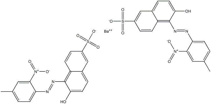 Bis[1-[(4-methyl-2-nitrophenyl)azo]-2-hydroxy-6-naphthalenesulfonic acid]barium salt Structure