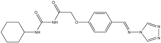 1-Cyclohexyl-3-[[p-[[(4H-1,2,4-triazol-4-yl)imino]methyl]phenoxy]acetyl]urea