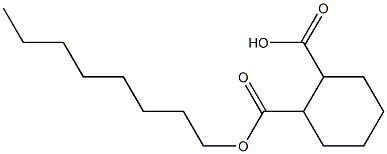 Cyclohexane-1,2-dicarboxylic acid hydrogen 1-octyl ester Struktur