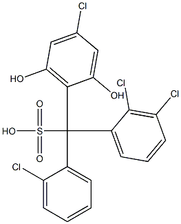 (2-Chlorophenyl)(2,3-dichlorophenyl)(4-chloro-2,6-dihydroxyphenyl)methanesulfonic acid