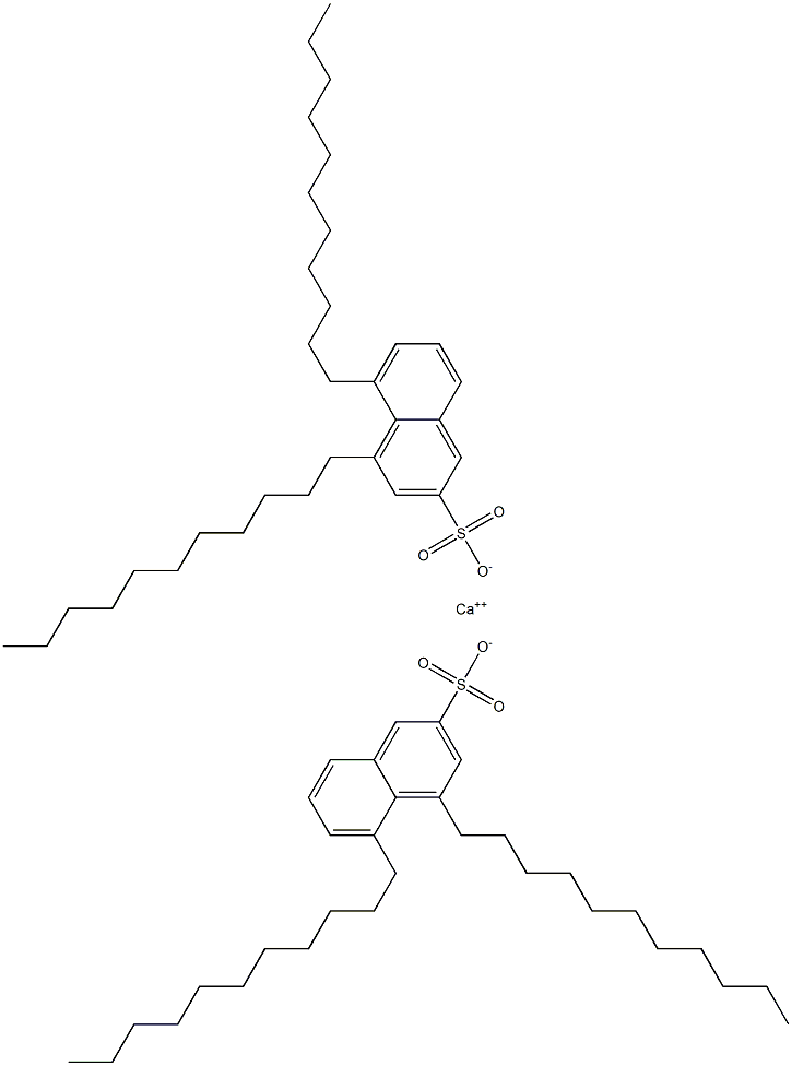 ビス(4,5-ジウンデシル-2-ナフタレンスルホン酸)カルシウム 化学構造式