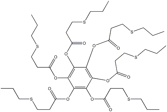 Benzenehexol hexakis[3-(propylthio)propanoate],,结构式