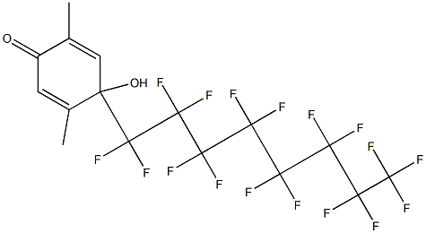 4-(Heptadecafluorooctyl)-4-hydroxy-2,5-dimethyl-2,5-cyclohexadien-1-one 结构式