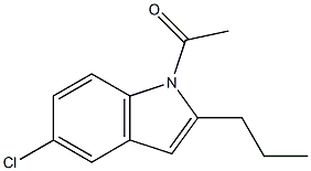 1-アセチル-5-クロロ-2-プロピル-1H-インドール 化学構造式