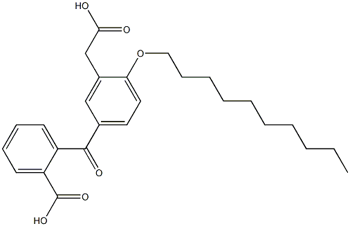 5-(2-Carboxybenzoyl)-2-(decyloxy)benzeneacetic acid|