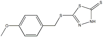 5-[(4-Methoxybenzyl)thio]-1,3,4-thiadiazole-2(3H)-thione,,结构式