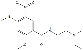 N-[2-(ジエチルアミノ)エチル]-4-(ジメチルアミノ)-2-メトキシ-5-ニトロベンズアミド 化学構造式