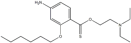 4-Amino-2-(hexyloxy)thiobenzoic acid O-[2-(diethylamino)ethyl] ester