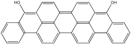 ジナフト[1,2,3-cd:3',2',1'-lm]ペリレン-5,10-ジオール 化学構造式