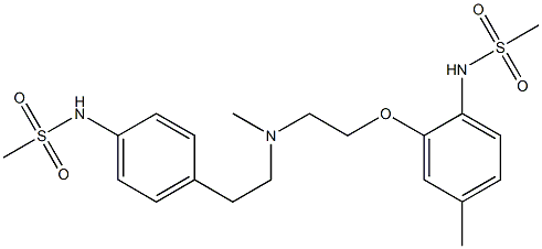 N-[4-[2-[N-Methyl-2-(5-methyl-2-methylsulfonylaminophenoxy)ethylamino]ethyl]phenyl]methanesulfonamide,,结构式