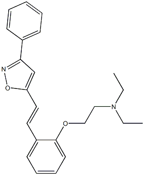 3-Phenyl-5-[2-[2-(2-diethylaminoethoxy)phenyl]ethenyl]isoxazole Structure