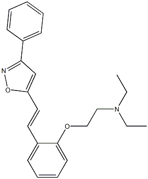 3-Phenyl-5-[2-[2-(2-diethylaminoethoxy)phenyl]ethenyl]isoxazole