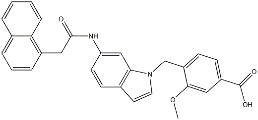 4-[6-[2-Naphthalenylacetylamino]-1H-indol-1-ylmethyl]-3-methoxybenzoic acid Structure