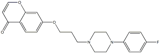7-[3-[4-(4-Fluorophenyl)-1-piperazinyl]propyloxy]-4H-1-benzopyran-4-one 结构式
