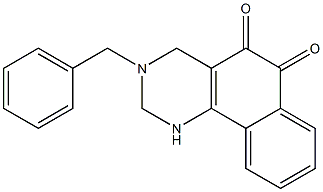 3-Benzyl-1,2,3,4-tetrahydrobenzo[h]quinazoline-5,6-dione,,结构式