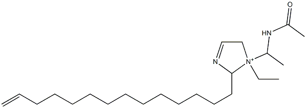 1-[1-(アセチルアミノ)エチル]-1-エチル-2-(13-テトラデセニル)-3-イミダゾリン-1-イウム 化学構造式