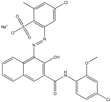 4-Chloro-2-methyl-6-[[3-[[(4-chloro-2-methoxyphenyl)amino]carbonyl]-2-hydroxy-1-naphtyl]azo]benzenesulfonic acid sodium salt