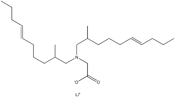 N,N-Bis(2-methyl-6-decenyl)aminoacetic acid lithium salt Structure