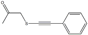 1-[(フェニルエチニル)チオ]-2-プロパノン 化学構造式