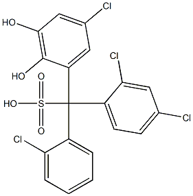 (2-Chlorophenyl)(2,4-dichlorophenyl)(5-chloro-2,3-dihydroxyphenyl)methanesulfonic acid