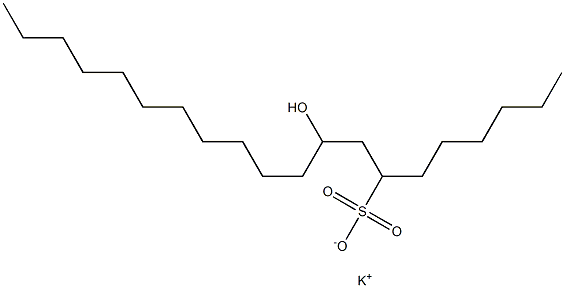 9-Hydroxyicosane-7-sulfonic acid potassium salt Structure