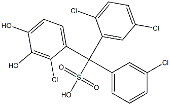 (3-Chlorophenyl)(2,5-dichlorophenyl)(2-chloro-3,4-dihydroxyphenyl)methanesulfonic acid