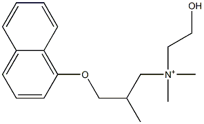 3-(1-Naphthalenyloxy)-2-methyl-N,N-dimethyl-N-(2-hydroxyethyl)-1-propanaminium 结构式