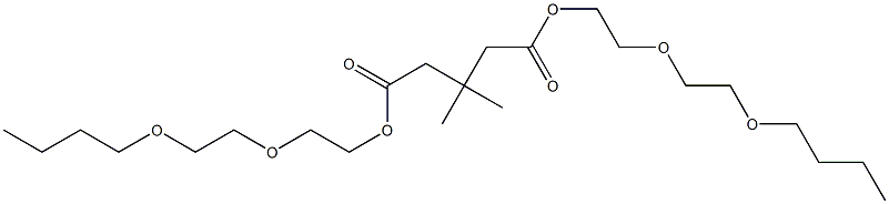 3,3-ジメチルグルタル酸ビス[2-(2-ブトキシエトキシ)エチル] 化学構造式