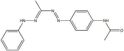 1-Phenyl-5-(p-acetylaminophenyl)-3-methylformazan Struktur