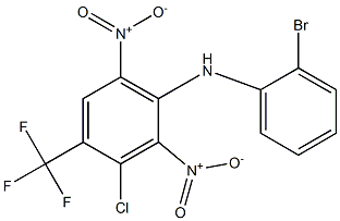 3-Chloro-4-trifluoromethyl-2,6-dinitro-N-[2-bromophenyl]benzenamine